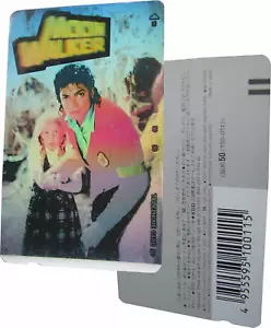 Michael Jackson Carte Telephone Phonecard MOONWALKER Hologram 3D Card JAPAN 1988 - Foto 1 di 2