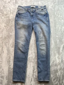 Mavi Womens Sz 28/32 Blue Jeans Emma Slim Boyfriend Low Rise Whiskered Fade Cute - Picture 1 of 15