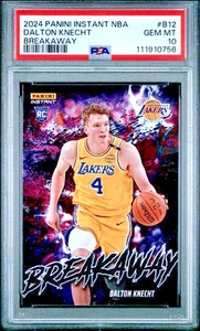 PSA 10 Dalton Knecht RC 2024 Panini Instant Breakaway #B12 Lakers /1355 - Picture 1 of 3