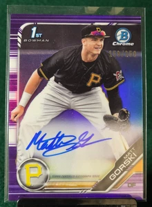 Bowman Draft 2019 Cromo Opaco Gorski Autografo Viola Rifrattore SP 159/250 - Foto 1 di 2