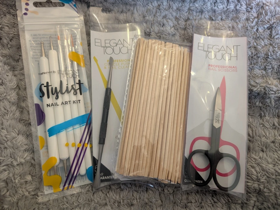 Nail Kit Cuticle Pusher, Orange Sticks, Nail Scissors And Nail Art Kit - Image 1 of 1