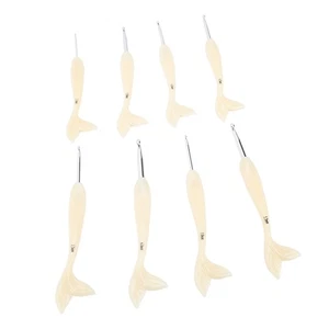 Ergonomic Handle Crochet Hook Crochet Hook Set ABS Fish Tail Handle For Sweaters - Picture 1 of 24