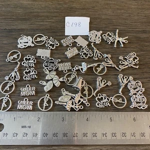 Dance Cheer Charm Lot Love To Cheer Cheer Mom Love Cheerleading Charm Lot C198 - Picture 1 of 1