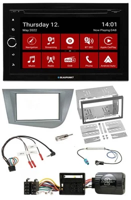 Blaupunkt Lenkrad DVD Bluetooth DAB 2DIN USB Autoradio für Seat Leon 2005-2012 s - Bild 1 von 4