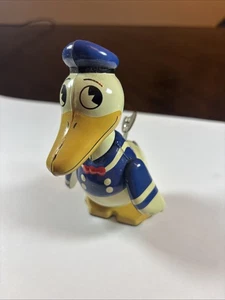 Paperino Tinplate Wind-Up FUNZIONA giocattolo retrò epoca giovane Disney anni 90 - Foto 1 di 5