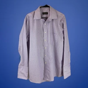 Donald J. Trump Shirt Mens 16.5 33-34 Signature Collection French Cuff Striped - Picture 1 of 6