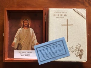 Vintage HEILIGE BIBEL Gedenkausgabe. Unser tiefstes Mitgefühl. BUTTE, MT - Bild 1 von 11