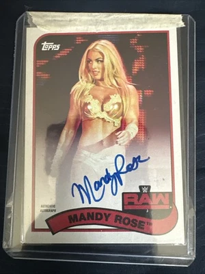 2018 Topps WWE Heritage Mandy Rose autógrafo automático 95/99 Foto 1 de 3