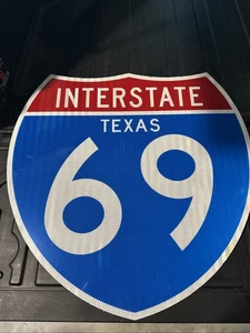Texas Interstate 69 Aluminium Straßenschild im Ruhestand 24 x 24 - Bild 1 von 22