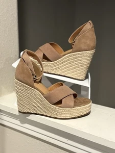 Lisa Vicky Gemi Plateau Keilsandale Kinder Veloursleder cognac Damen 6 neu mit Karton - Bild 1 von 10