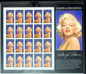 Scott #2967 - 32¢ Marilyn Monroe Legends of Hollywood postfrischer Bogen (MNH) - Bild 1 von 1