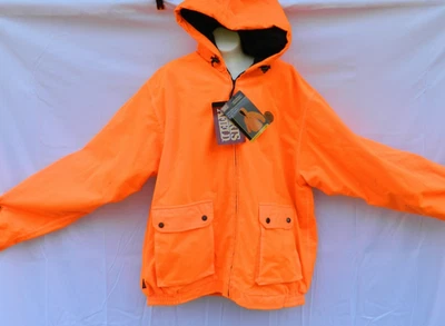 NEW Sports Afield Waterproof Hooded Blaze Orange Sport Hunting Jacket Men's L - Image 1 of 4