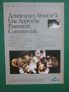 7/1988 PUB ARIANESPACE ARIANE SPACE ESPACE FUSEE CNES ESA ORIGINAL FRENCH AD - Imagen 1 de 1