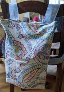 Stoff Öko Tasche RUCKSACK/TRAGETASCHE WANDELBAR FALTBAR WASCHBAR HANDARBEIT 12X15 Geschenk - Bild 1 von 4