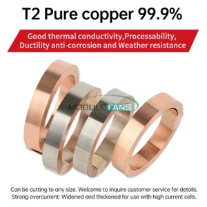 5M/Roll T2 Copper Strip Strap Sheet For Energy Storage Spot Welder 18650&21700 - Picture 1 of 36
