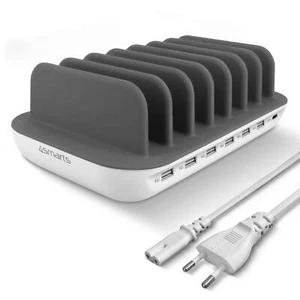 Station de charge Multi-appareils 6x Ports USB 1x Port USB-C 4Smarts Blanc - Photo 1 sur 5