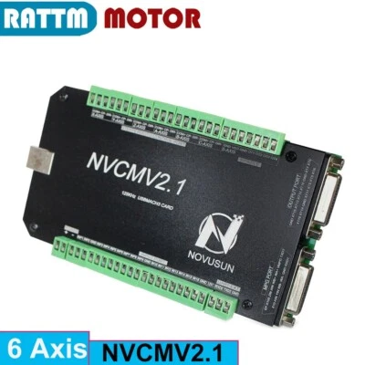 RATTMMOTOR 【US】USB Mach3 CNC Motion Controller Board Card NVCM 6V2.1 200KHZ