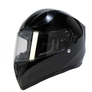 Torc T15 Full Face Street Style Dual Visor Motorcycle Helmet Gloss Black Medium - Picture 1 of 3
