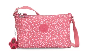 Kipling MIKAELA Small Cross Body Bag - Dainty Daisies Pink RRP £54.00 - Picture 1 of 5