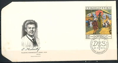 Checoslovaquia 1970 FDC - 1970 Pintura de la Galería Nacional de Praga Foto 1 de 2