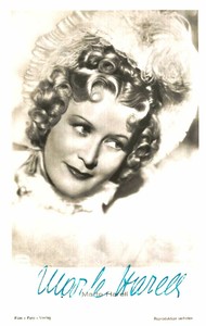 Marte Harell Original Signature On Ross Card No. 8917 C