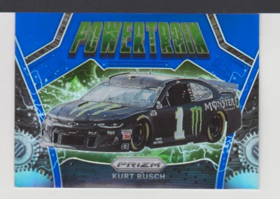 KURT BUSCH  : NASCAR - 2020 - PANINI PRIZM  POWER TRAIN BLUE CAROLINA BLUE  # 82 - Image 1 of 2