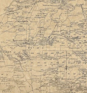 Pittstown Johnsonville Tomhannock New York 1876 Karten mit abgebildeten Namen der Hausbesitzer - Bild 1 von 3
