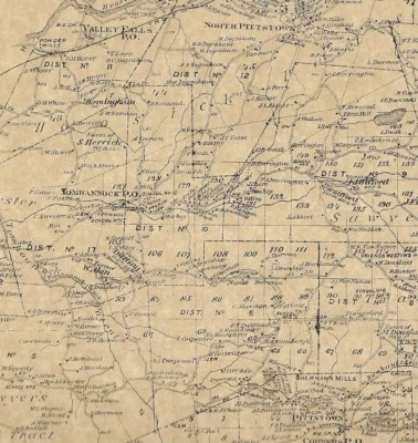 Pittstown Johnsonville Tomhannock NY 1876 Maps with Homeowners Names Shown