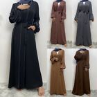 Women Kimono Sleeve Cardigan Dubai Fashion Open Front Abaya Dress Muslim Clothes