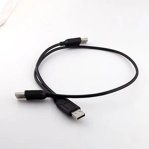 1x USB 2.0 A Male to 2X A Male Y Splitter Cable Extension Cord Mobile Hard Disk - Picture 1 of 5