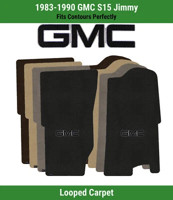 Alfombrillas delanteras Lloyd Classic Loop para '83-90 GMC S15 Jimmy con logotipo GMC 1 negro Foto 1 de 4
