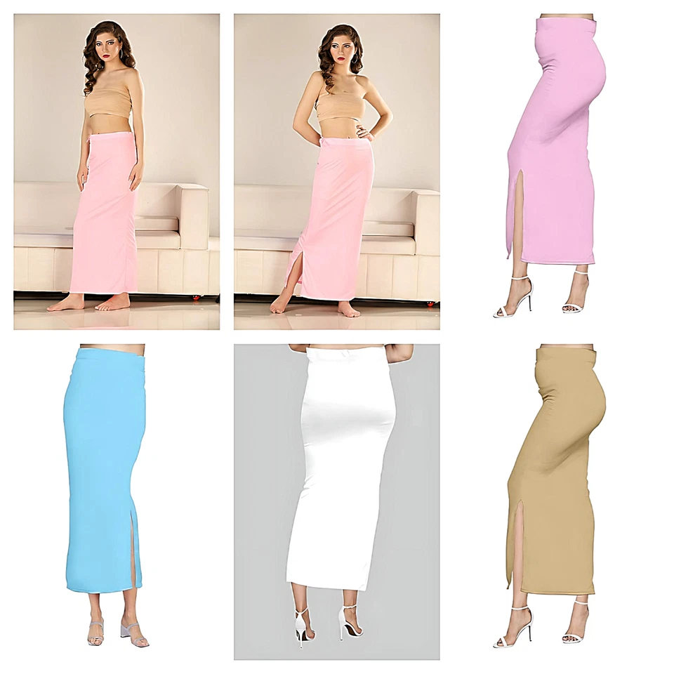 Lycra Saree Shapewear Petticoat Women's Gypsy Underskirt Long Skirt Sari Inskirt