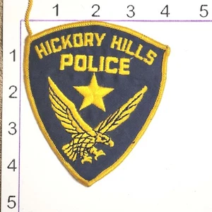 Hickory Hills Police Department Vintage Blue Embroidered Shield Patch Eagle - Picture 1 of 1