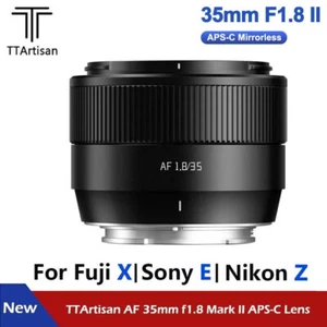 US TTArtisan 35mm F1.8 Mark II APS-C STM Auto Focus Lens F Sony E Fuji X Nikon Z - Picture 1 of 7