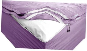 Fitted Sheet Zipper - Includes 2 Zip-On Sheets & 1 Fitted Sheet Base -16” Inch - Picture 1 of 7