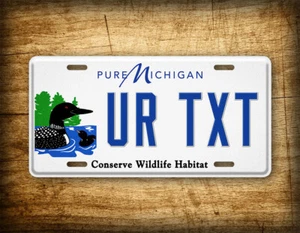 Personalized Michigan Conserve Wildlife Habit License Plate ANY TEXT 6x12 Custom - Picture 1 of 6