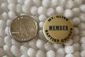 Mt. Olive Baptist Church Member Vintage ST Louis Button Co Pin Pinback #30768 - Picture 1 of 2
