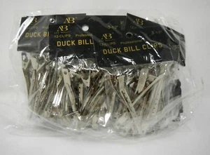 Ana Beauty 3.5" Silver Metal Duck Bill Clips Hair Alligator Clamp QTY 144 - Picture 1 of 2