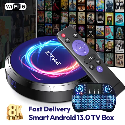 Android 13.0 TV BOX 4+128GB Smart 8K HD 5G WIFI H616 Media Player Quad core DE - Bild 1 von 4