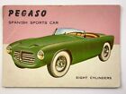 Pegaso voiture de sport espagnole 19 monde sur roues 1954 carte à collectionner CC463