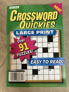 Take A Break Crossword Quickies Puzzle Book ~ 91+ Puzzles~Large Print Sept. 2025 - Picture 1 of 1