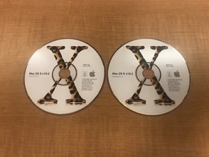 Apple Mac OS X v10.2 Jaguar Install Discs 1 & 2 Macintosh Operating System 2002 - Picture 1 of 2
