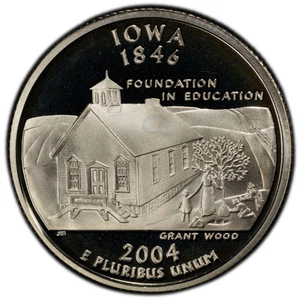 2004-S Silver Proof Iowa Statehood Quarter 25C - Picture 1 of 2