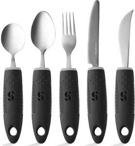 Adaptive Utensilien (5-teiliges Küchenset) breit, nicht gewichtet, rutschfeste Griffe... - Bild 1 von 9
