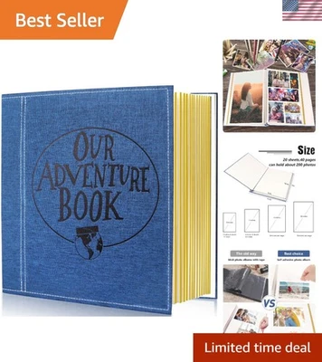 Hermoso álbum de aventuras azul - 40 páginas para recuerdos familiares y celebraciones Foto 1 de 4