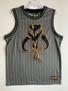 Star Wars Boba Fett Basketball Jersey Large Mandalorian Embroidered Vintage Tank - Picture 1 of 8