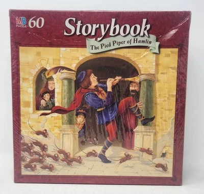 Rompecabezas de libro de cuentos Milton Bradley de colección tres cerditos flautista Hamlin... Foto 1 de 4