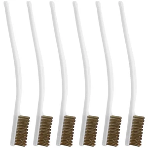  6 Pcs Curved Brass Brush Copper Wire Heated Bed Toothbrush Cleaner - Picture 1 of 17