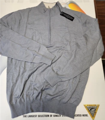 Suéter de lana/cachemira con cremallera de golf recto para hombre NUEVO nunca usado con etiqueta Foto 1 de 4