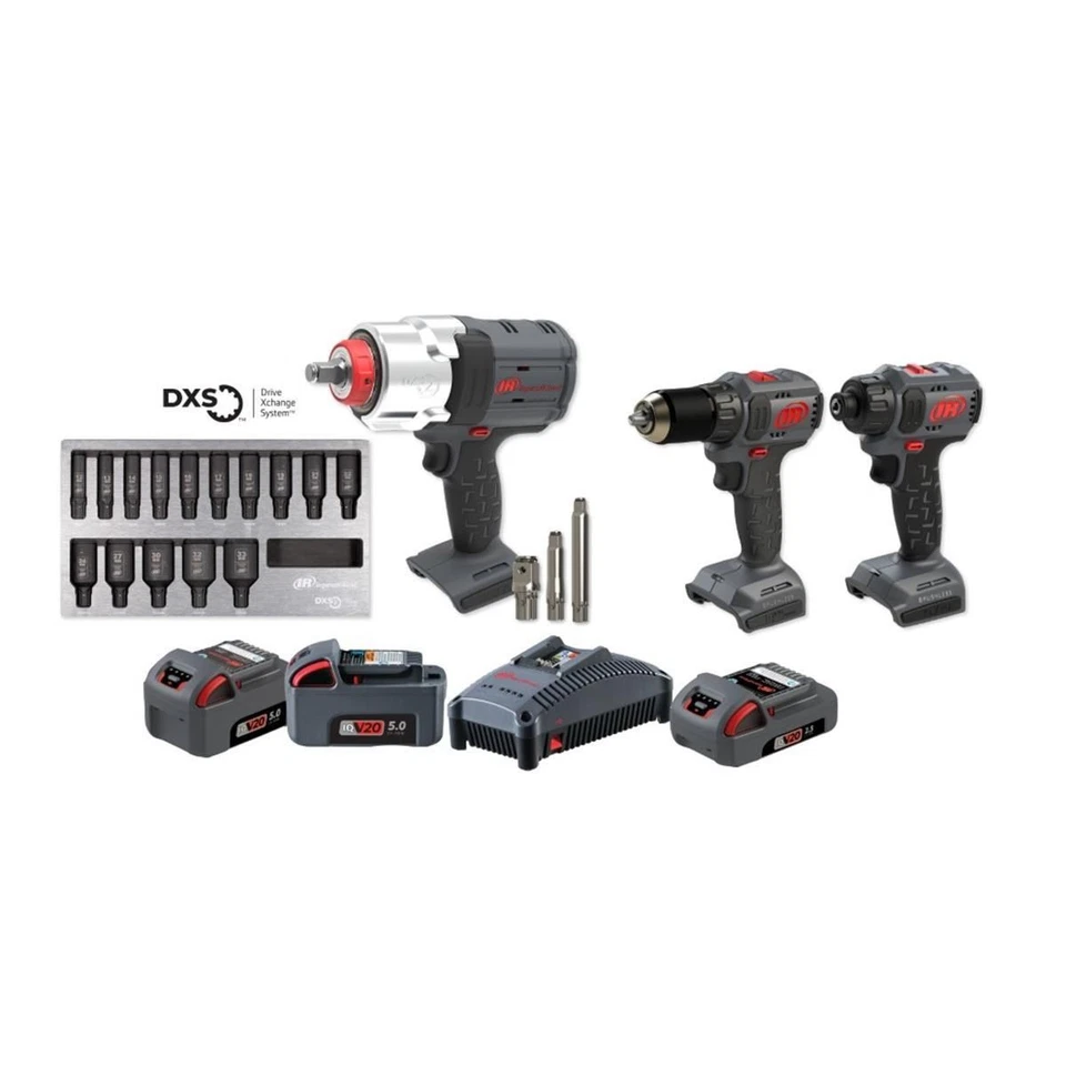 Ingersoll Rand IQV20 20V Impact Wrench Cordless Power Tool Kit - 3 Tools - Image 1 of 1